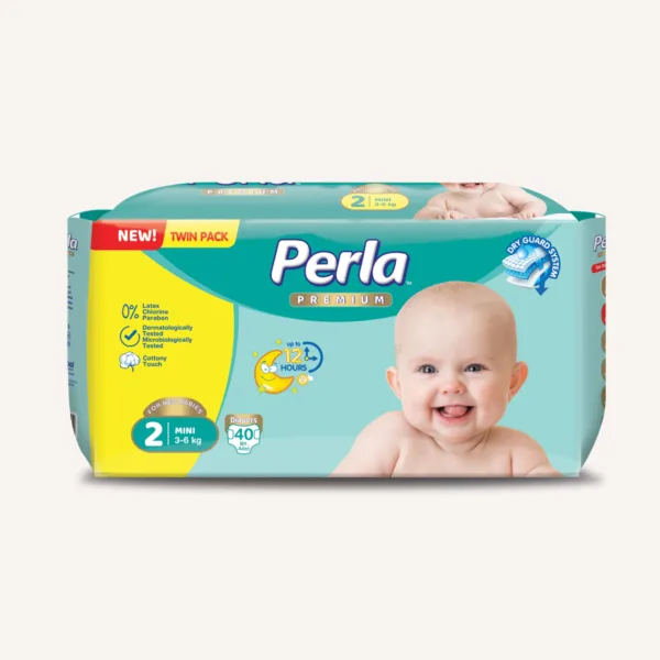 Детские подгузники Perla Premium Twin Pack Mini 2 (3-6 кг), 40 шт