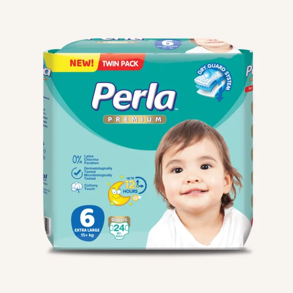 Детские подгузники Perla Premium Twin Pack Extra Large (15+ кг), 24 шт